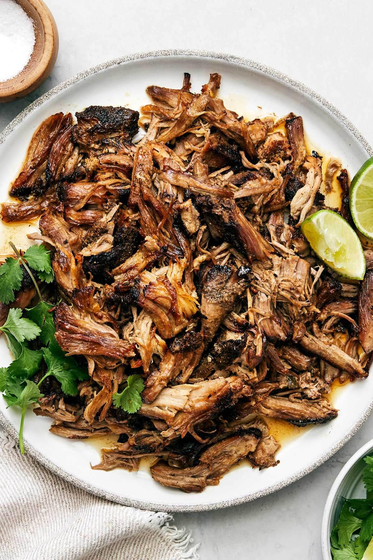 30+ Mexikanische Rezepte – Perfekt für den Cinco de Mayo 12 Carnitas auf einem Teller.