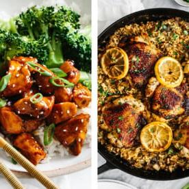10+ Beste Hähnchenschenkel-Rezepte 15 One-Pan-Hähnchengericht neben Teriyaki-Hähnchen