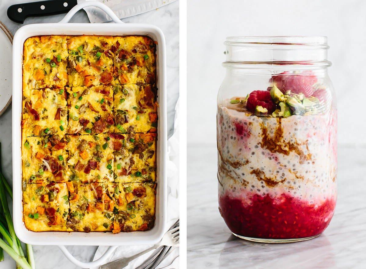 Bereiten Sie köstliche, glutenfreie Rezepte mit diesem Leitfaden zu! Ich zeige Ihnen, wie Sie mit vollwertigen Lebensmitteln einfache, geschmackvolle Mahlzeiten zubereiten! Glutenfreie Frühstücksideen mit Overnight Oats und Frühstücksauflauf.
