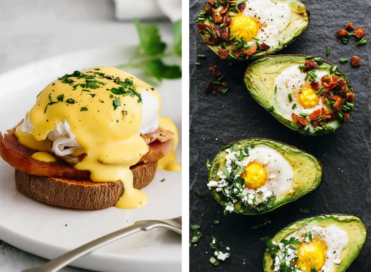 Über 40 Beste Gesunde Frühstücksideen 4 Beste Frühstücksideen mit gebackenen Eiern und Eggs Benedict.