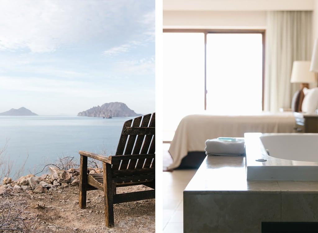 Atemberaubende Landschaft rund um das Villa del Palmar in Loreto, Mexiko