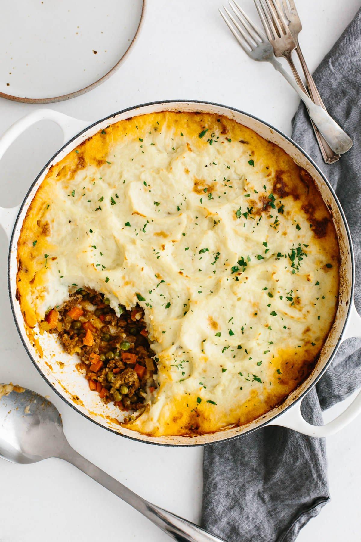 50+ Beste Einfache Abendessen Ideen 42 Eine große Pfanne Shepherd’s Pie