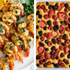 25+ Beste Memorial Day Rezepte 5 Die besten Sommerrezepte mit gegrillten Garnelen und Beerenblechkuchen.
