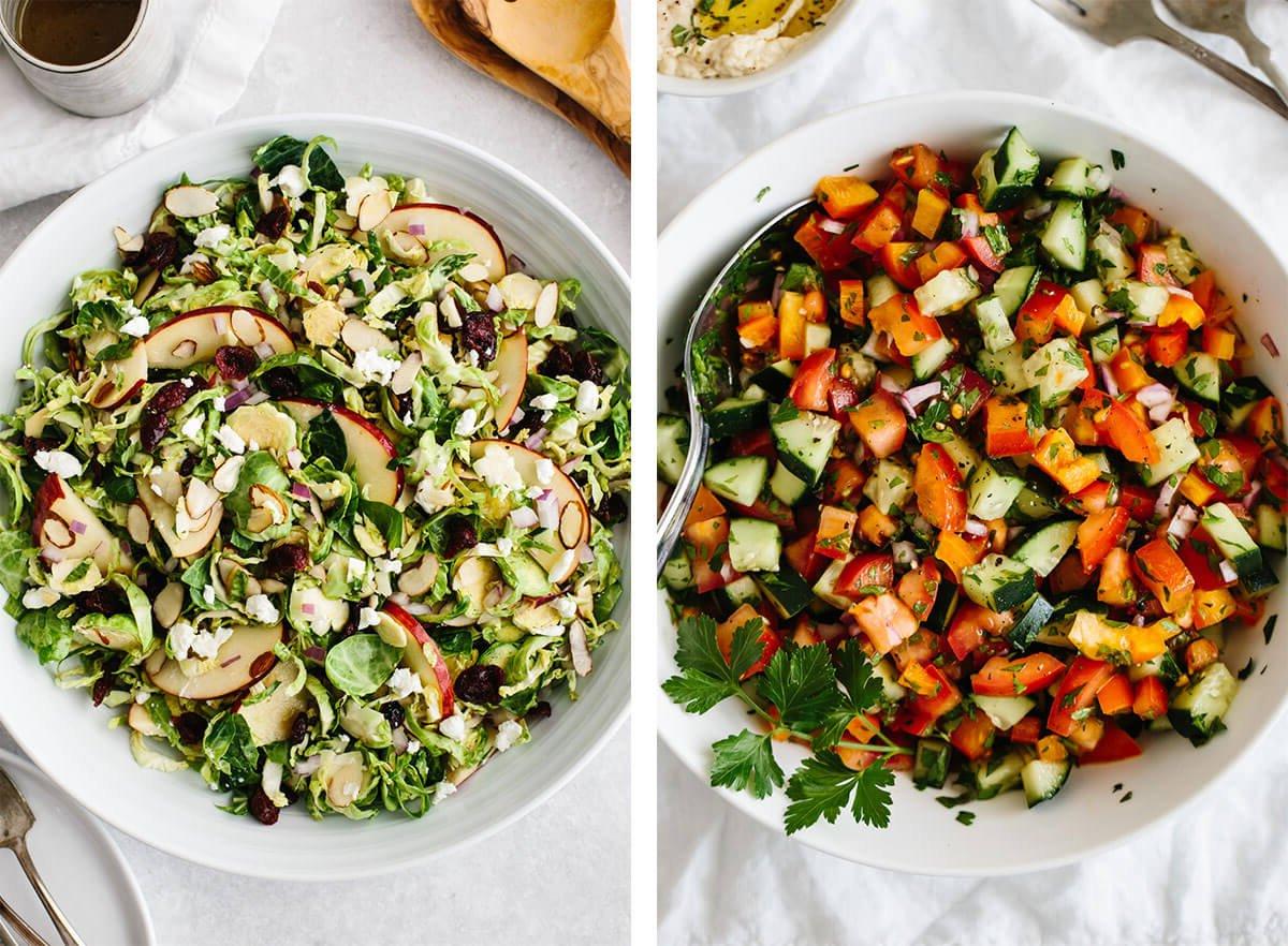 Lassen Sie sich von einfachen, vegetarischen Rezepten inspirieren! Wählen Sie aus wärmenden Suppen, proteinreichen Abendessen, herzhaften Frühstücksideen und allem dazwischen! Vegetarische Rezepte mit Rosenkohlsalat.