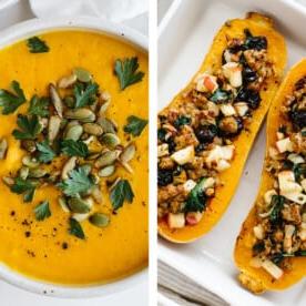 Die besten Butternusskürbis-Rezepte 10 Butternusskürbis Rezepte nebeneinander