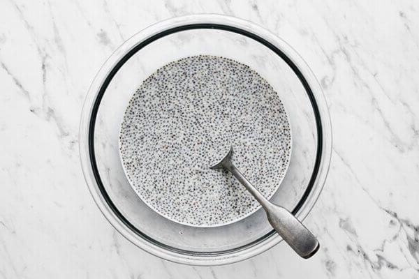 Chia-Pudding in einer Schüssel