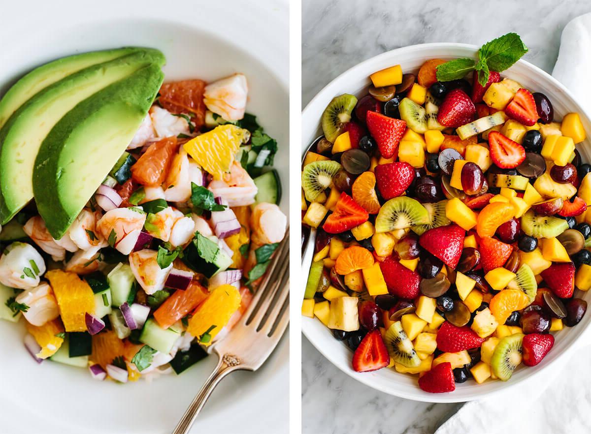 Einfache und gesunde Salatrezepte, die das Beste aus frischen saisonalen Produkten machen und gefüllt sind mit lebhaften Aromen und köstlichen Texturen! Fruchtsalatrezepte