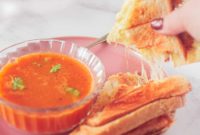 Herbed Tomato Soup and Gooey Grilled Cheese