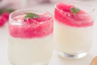 Frosted Lime Yogurt with Raspberry Mint Glaze