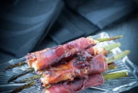 Prosciutto-Wrapped Grilled Asparagus with Creamy Boursin