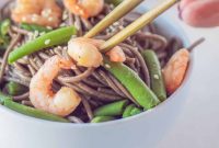 Shrimp and Green Bean Soba Ready in 20 Minutes