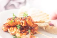 Bourbon Glazed Chicken and Bacon Skewers