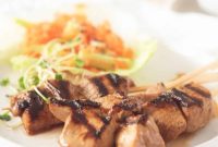 Easy Grilled Asian Pork Skewers with Refreshing Carrot Cucumber Salad