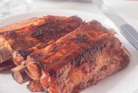 Sweet and Sticky Bourbon Soy Glazed Ribs