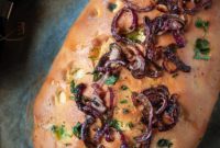 Caramelized Red Onion Focaccia with Garlic Butter