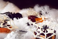 Spooky Nutella Chocolate Spiderweb Cupcakes