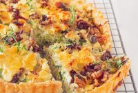 Gourmet Leek Goat Cheese Walnut Quiche