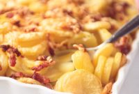 Baked Escarole, Potato, and Bacon Gratin