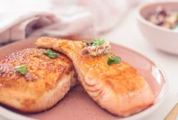 Salmon with Red Wine Infused Butter