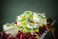 Ham Mousse Cucumber Bites