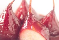 Effortless French Port Wine Poached Pears