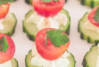 Herbed Cream Cheese with Cucumber and Tomato