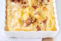 Golden Cauliflower Bacon Gratin