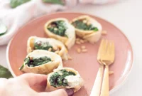 Savory Spinach and Pine Nut Omelet Rolls