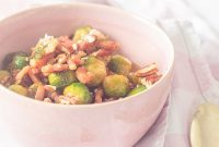 Caramelized Bourbon Brussels and Crispy Bacon