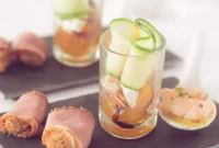 Ham Shrimp and Goat Cheese Amuse Bouche Trio