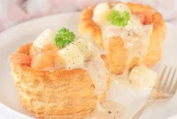 Flaky Puff Pastry Bowl with Asparagus Ragout