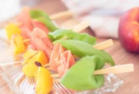 Serrano Ham Wrapped Grilled Peaches