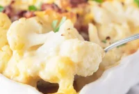 Savory Cheesy Sausage and Cauliflower Bake