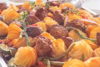 Easy Sheet Pan Burgers with Fluffy Duchess Potatoes