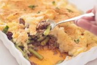 Creamy Boursin Beef and Mashed Potato Casserole