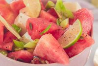 Vibrant Watermelon Mint Chevre Salad