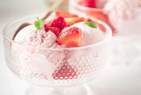 Easy No Churn Strawberry Ice Cream