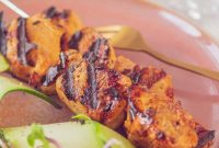 Soy-Mustard Glazed Chicken Skewers