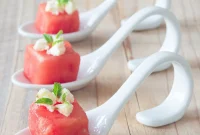 Watermelon Feta Mint Bites