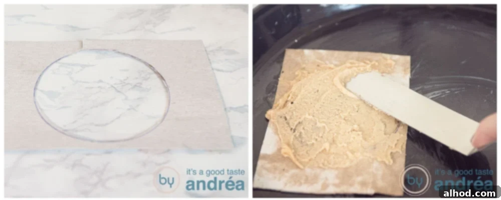 Easy Honey Lace Tuiles Recipe 5 Make a mold and spread the batter