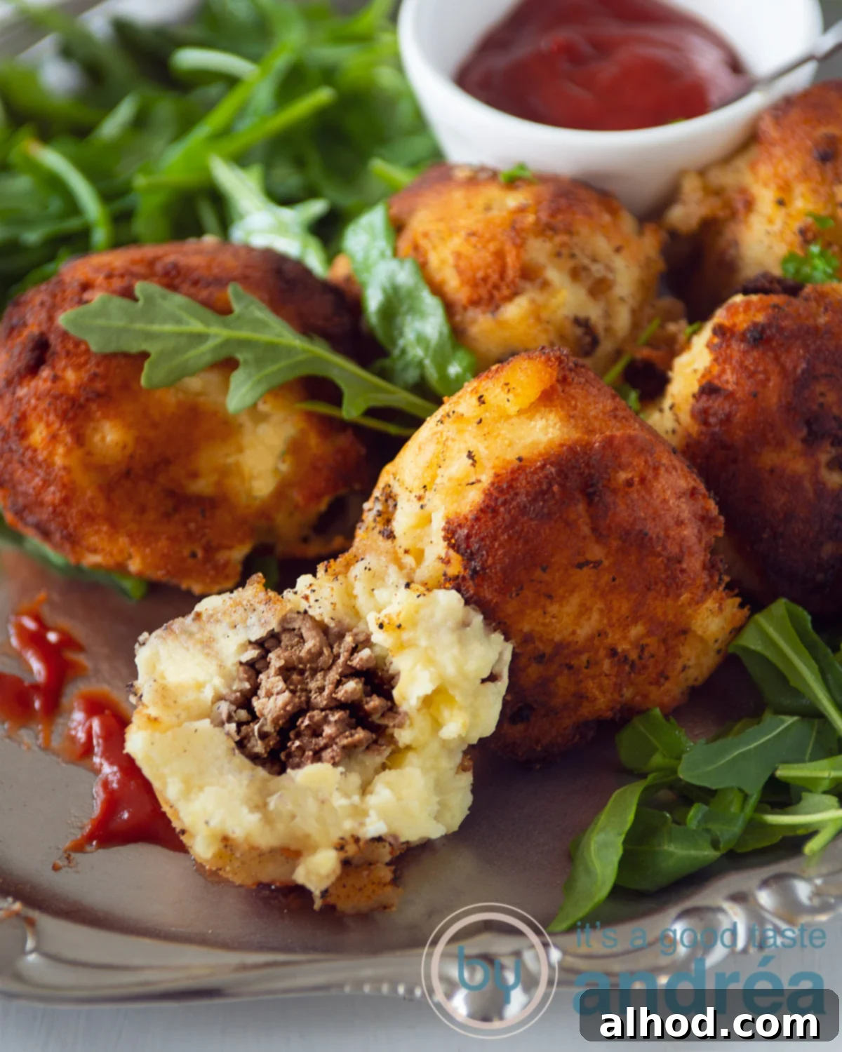 Homemade Beef Papa Rellena 9 6 papa rellen a served with sweet chili sauce