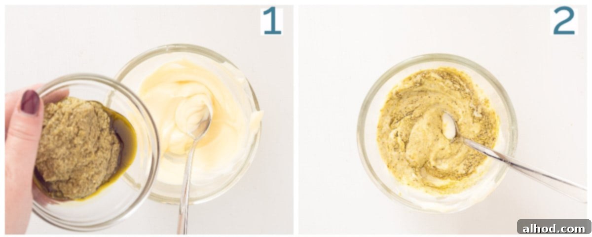Upgrade Your Mayo: 5 Delicious Flavor Infusions 8 Preparation 2 steps pesto mayonnaise