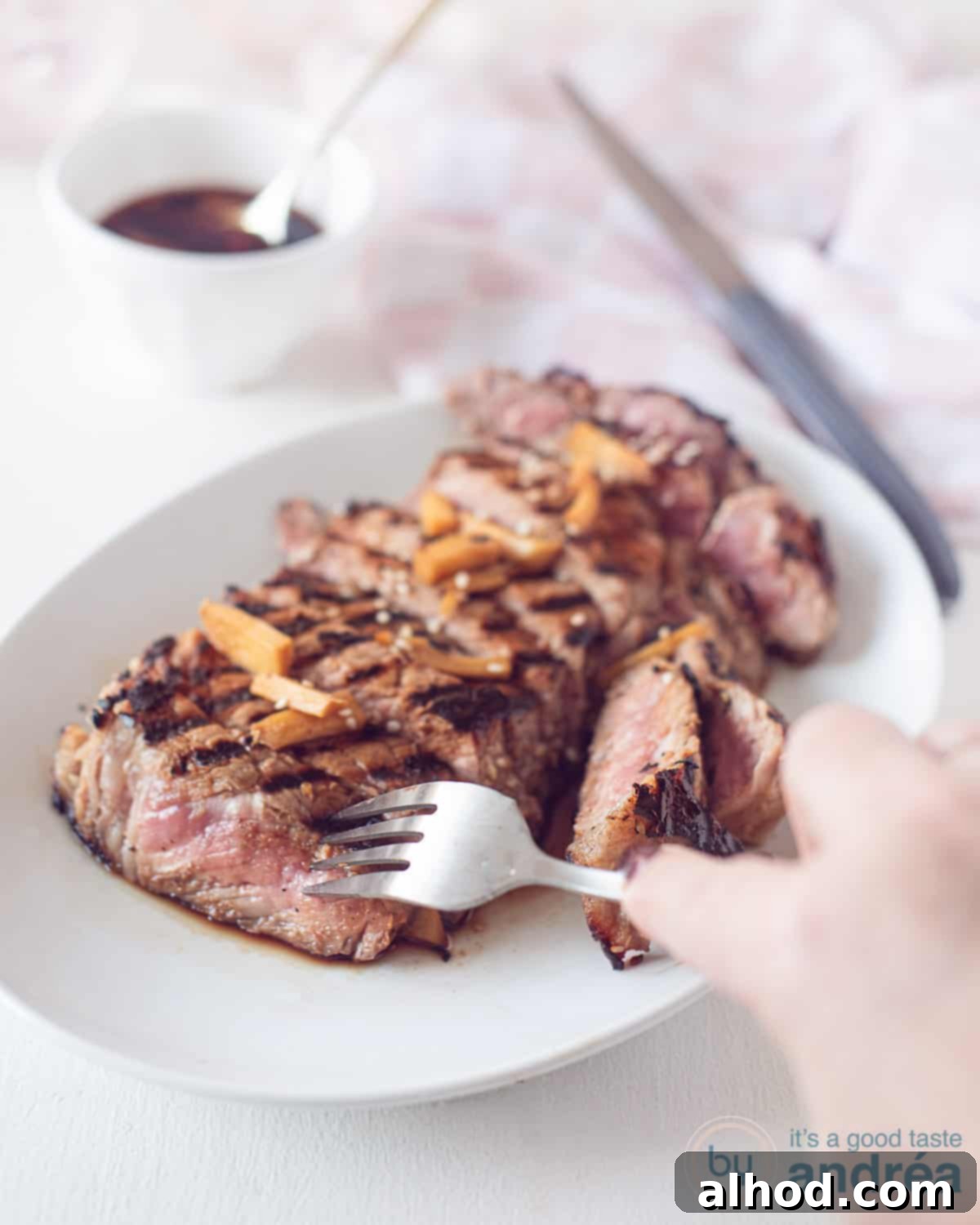 Sesame Soy Sirloin 3 entrecote in soja sesam marinade
