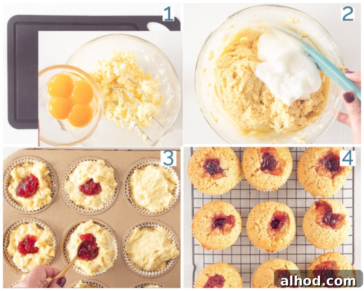Sweet Strawberry Bliss Cupcakes 4 4 Step Visual Guide to Making Strawberry Cupcakes
