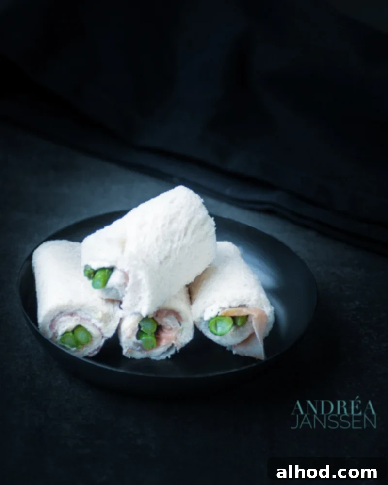 Elevated Asparagus Rolls for High Tea 3 Asperge roll ups