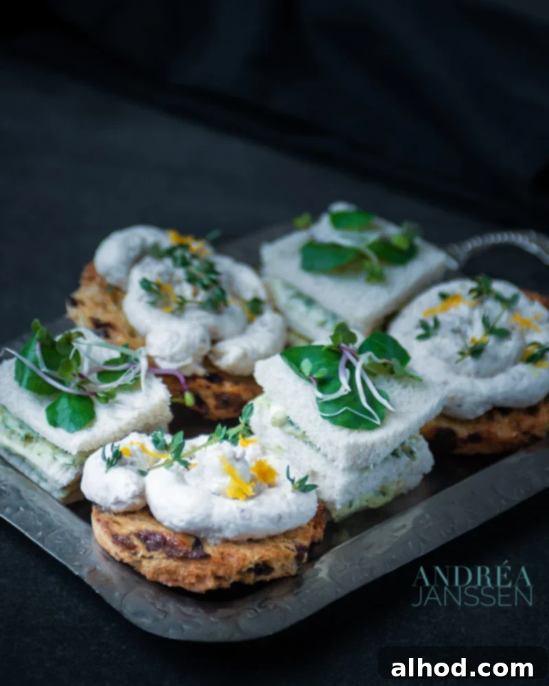 Silken Chicken Mousse High Tea Sandwiches 3 Creamy Chicken Mousse with Walnuts and Thyme for High Tea Sandwiches