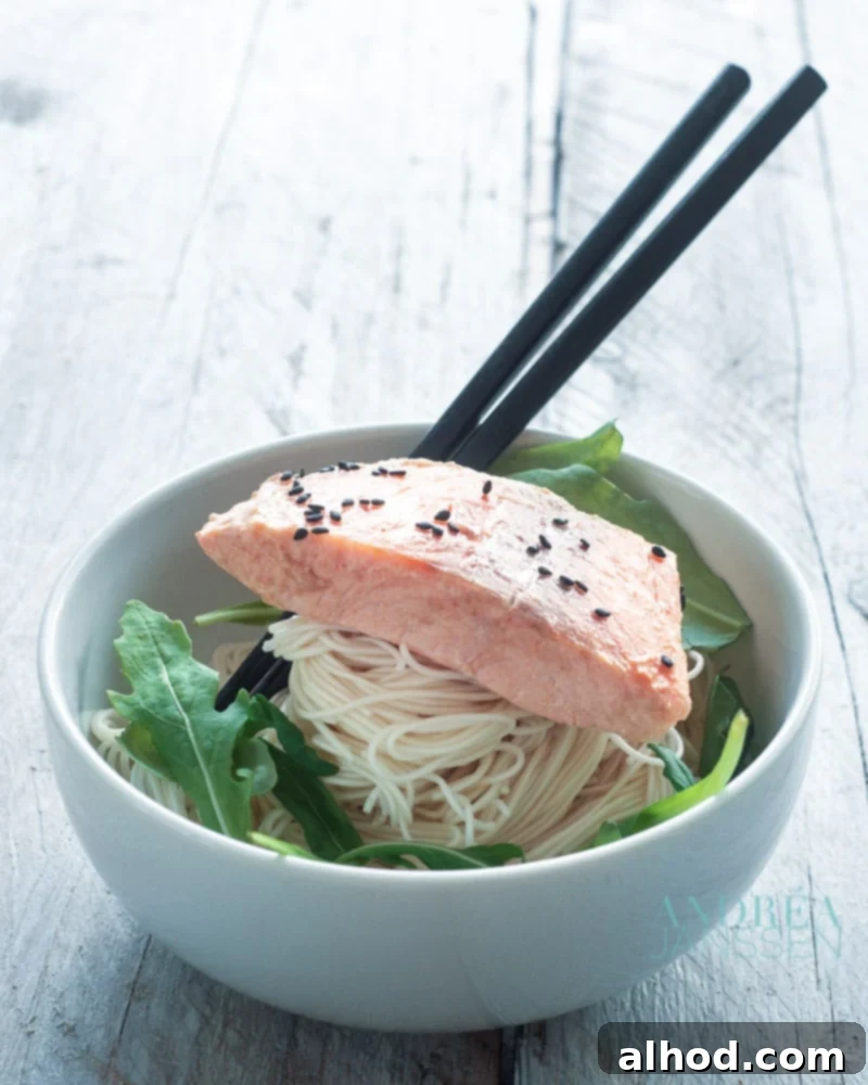 Japanese poached salmon in Miso