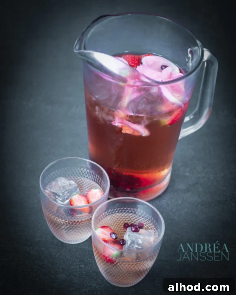 Rose Vanilla Cooler 2 Rozen met vanille ijsthee