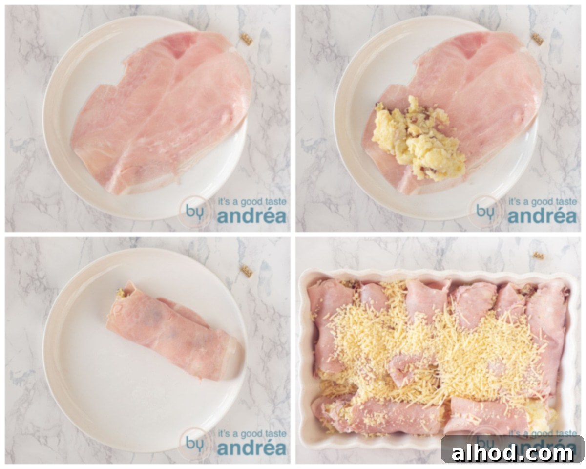 Kid-Approved Belgian Endive Casserole 7 how to make ham rolls filled with mash