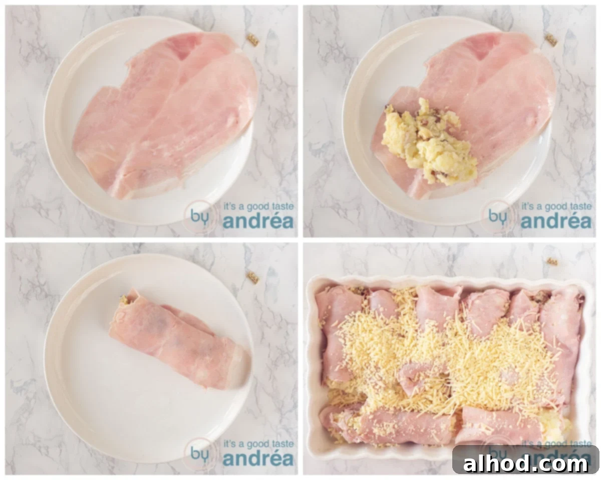 Kid-Friendly Belgian Endive Casserole 7 how to make ham rolls filled with mash